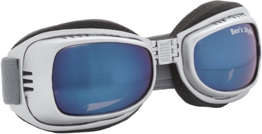 Hundebrille Hot II L chrom/blau verspiegelt