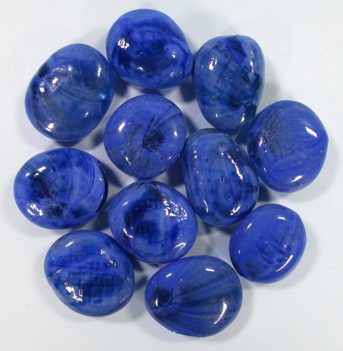 Glas-Nuggets dunkelblau (30 x 15 mm) 0,75 kg Dose