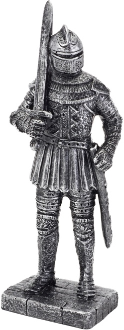 Ritter mit erhobenem Schwert